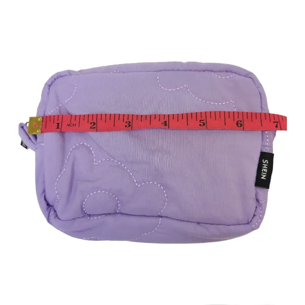 New Shein Soft Lilac Makeup Cosmetic Bag
